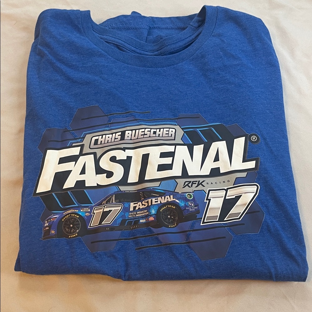 Men’s Blue NASCAR Racing Graphic Tee- Chris Buescher